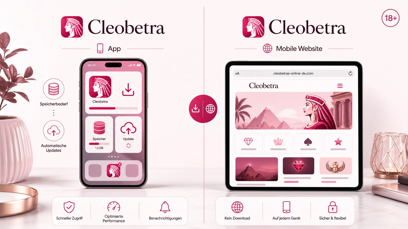 Cleobetra Mobile App oder mobile Website?