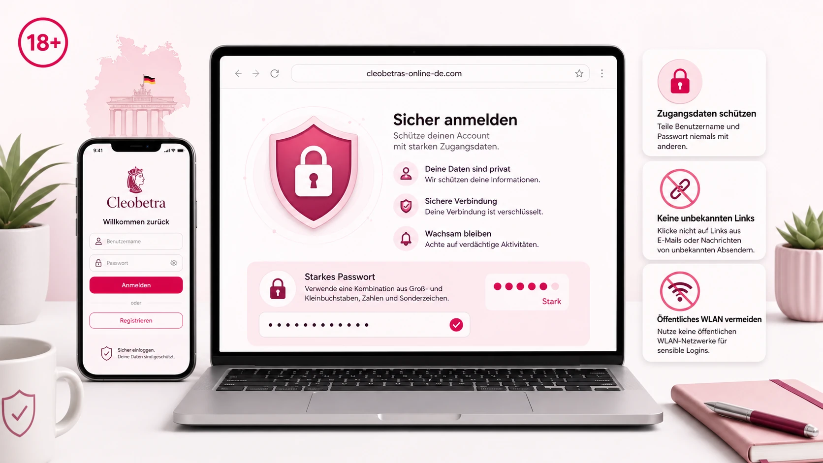 Sicher anmelden beim Cleobetra Login Deutschland